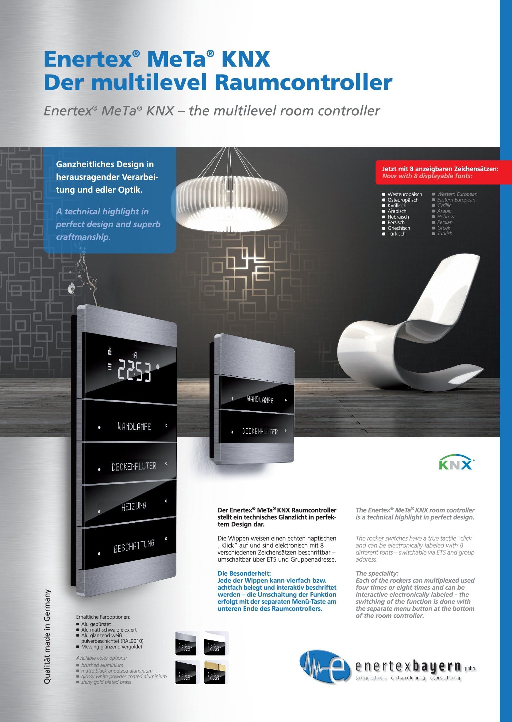 MeTa® KNX Raumcontroller – Premium weiß