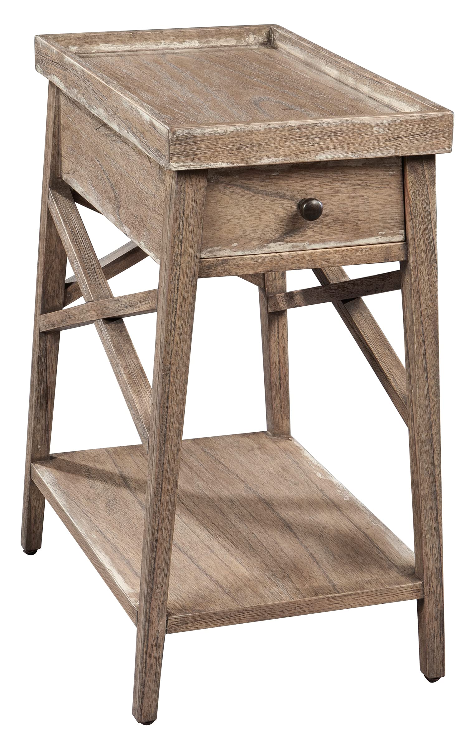 Hekman Furniture Cordial Side Table with Drawer ? Special Reserve Finish, Mahogany Solids & Selects Veneer, Tray Top Design, Storage Drawer & Shelf, Traditional Home Furniture