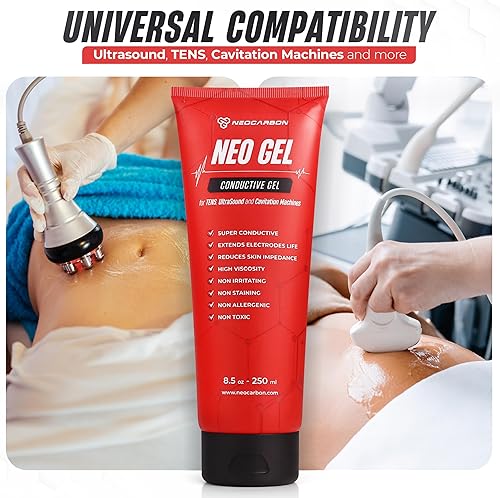 Miniatura 8 de Gel conductor de electrodos para unidad TENS, dispositivo de ultrasonido Doppler, máquina de microcorriente de cavitación y almohadillas de