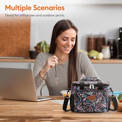 Miniatura 6 de Lifewit Lonchera mediana aislada, suave y refrigerante, para adultos, hombres y mujeres, 12 latas (8.5 litros)