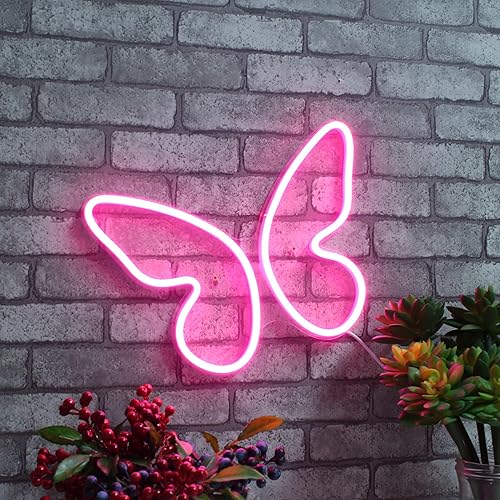 Miniatura 4 de ADVPRO Butterfly Girl Room Flex Silicone LED Neon Sign Rosa st16s33-fnu0020-k