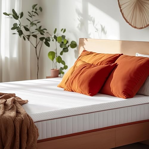 Vista 15 de SyMax Cubrecolchón de espuma viscoelástica, cubrecolchón de espuma con infusión de gel, transpirable con funda, alivia la presión, certificado