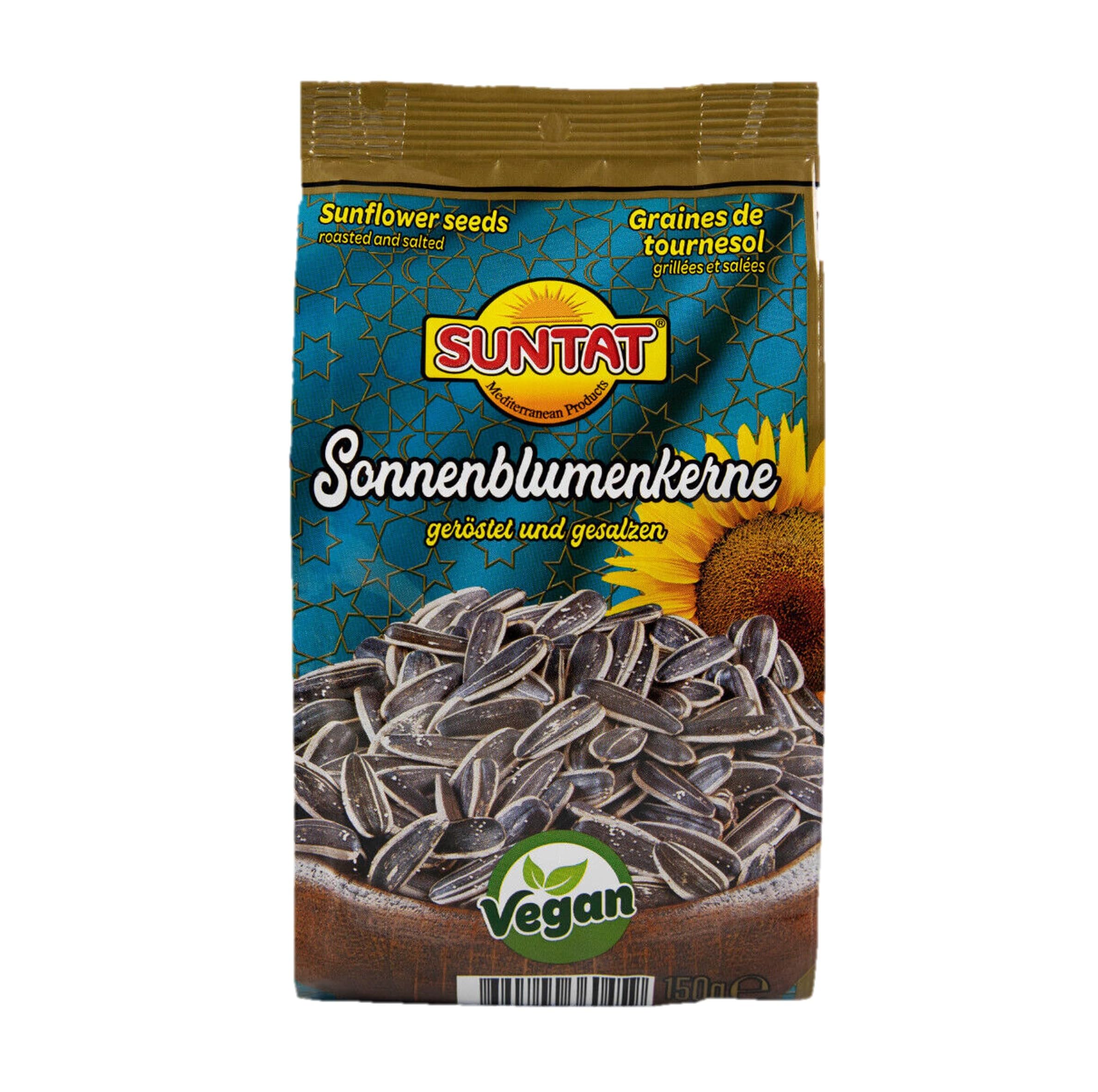 SUNTAT Sonnenblumenkerne, geröstet & gesalzen, 8er Pack (8 x 150 g)