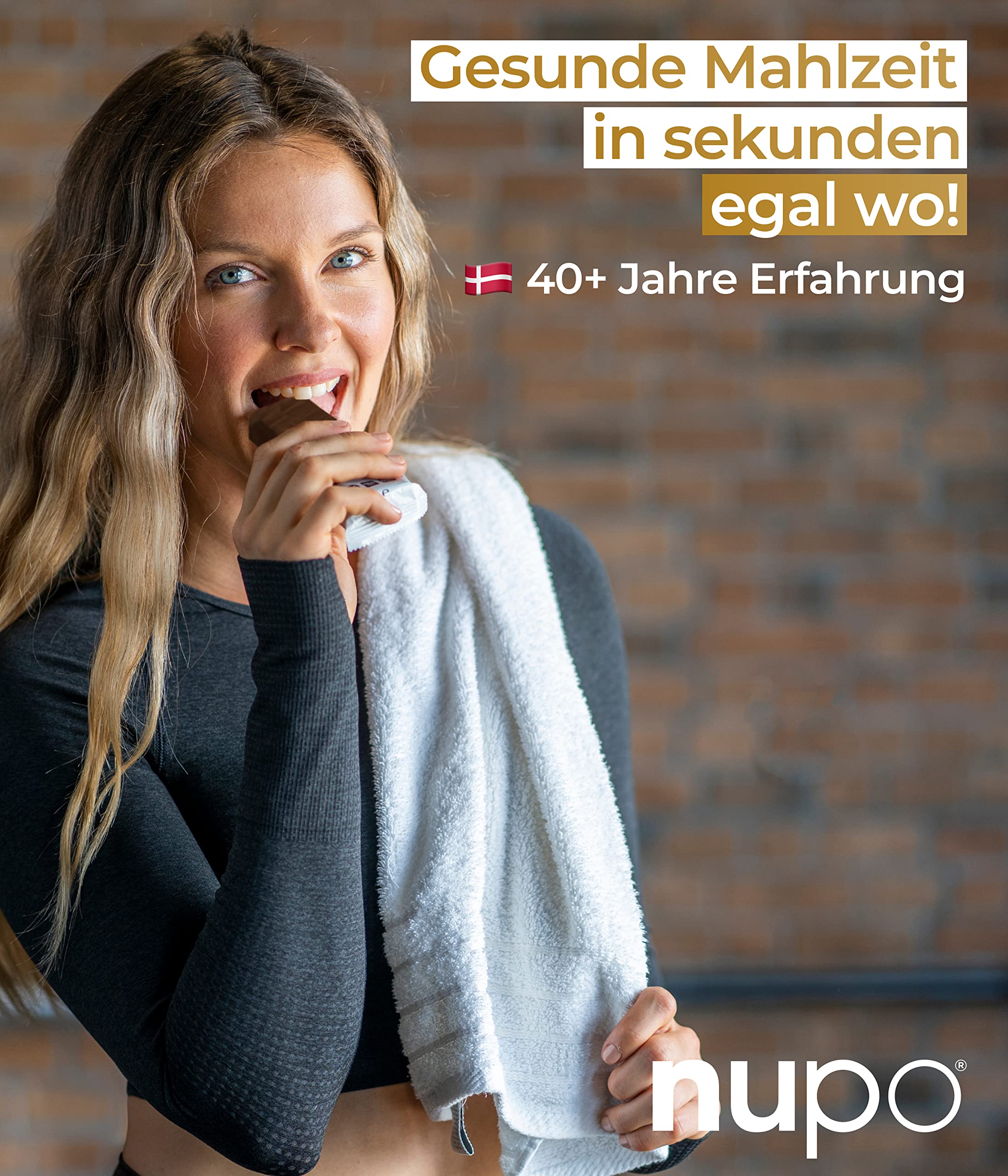 NUPO® One Meal Bar [Toffee Crunch - 24 Stk.] - Mit Nährstoffen, Vitamine & Mineralien - Diät Riegel Snack zum abnehmen - Fitness low carb Riegel - Mahlzeitenersatz Riegel - Diet Riegel - Energieriegel