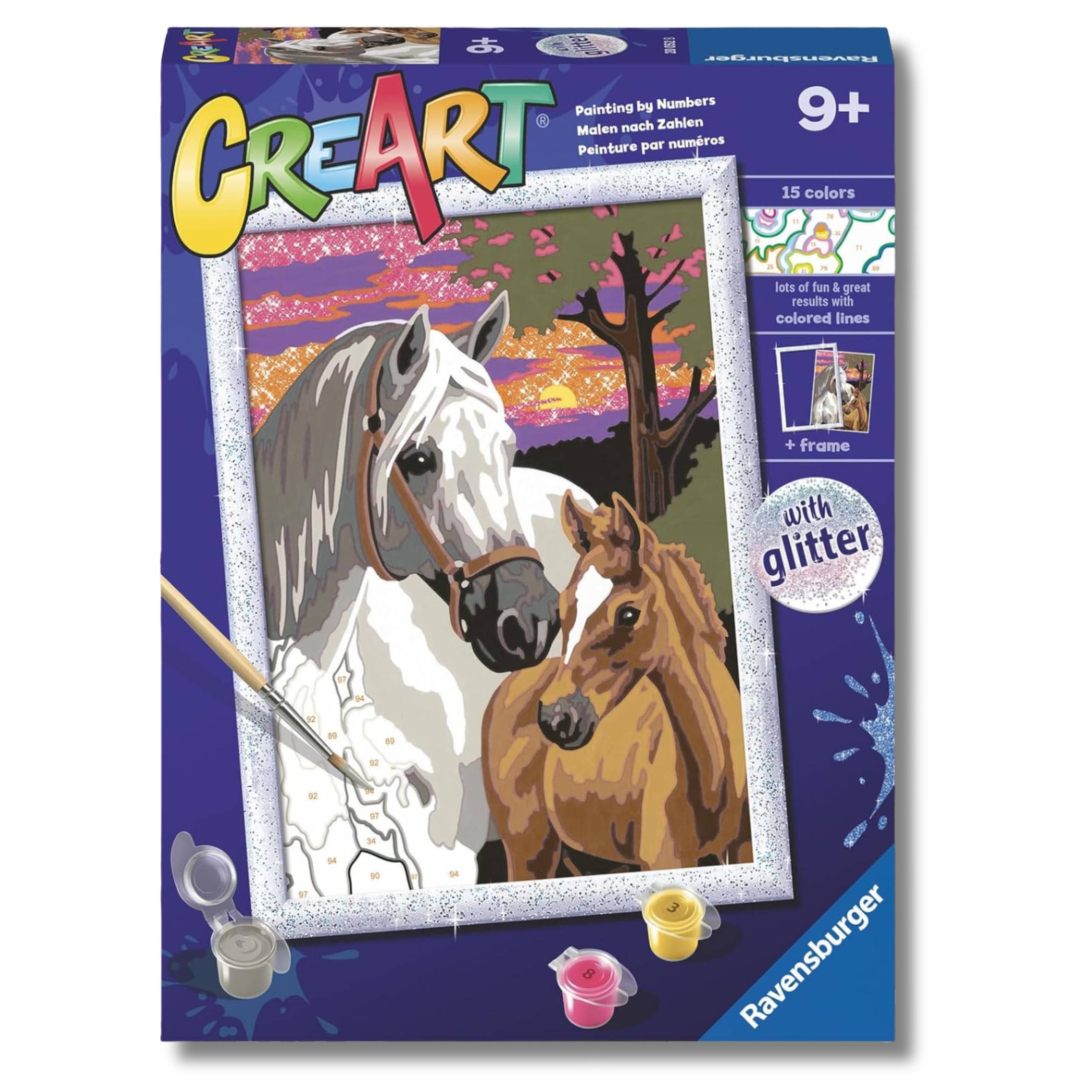 RICUVED Cavallo Set di Pittura con i Numeri per Adulti e Bambini