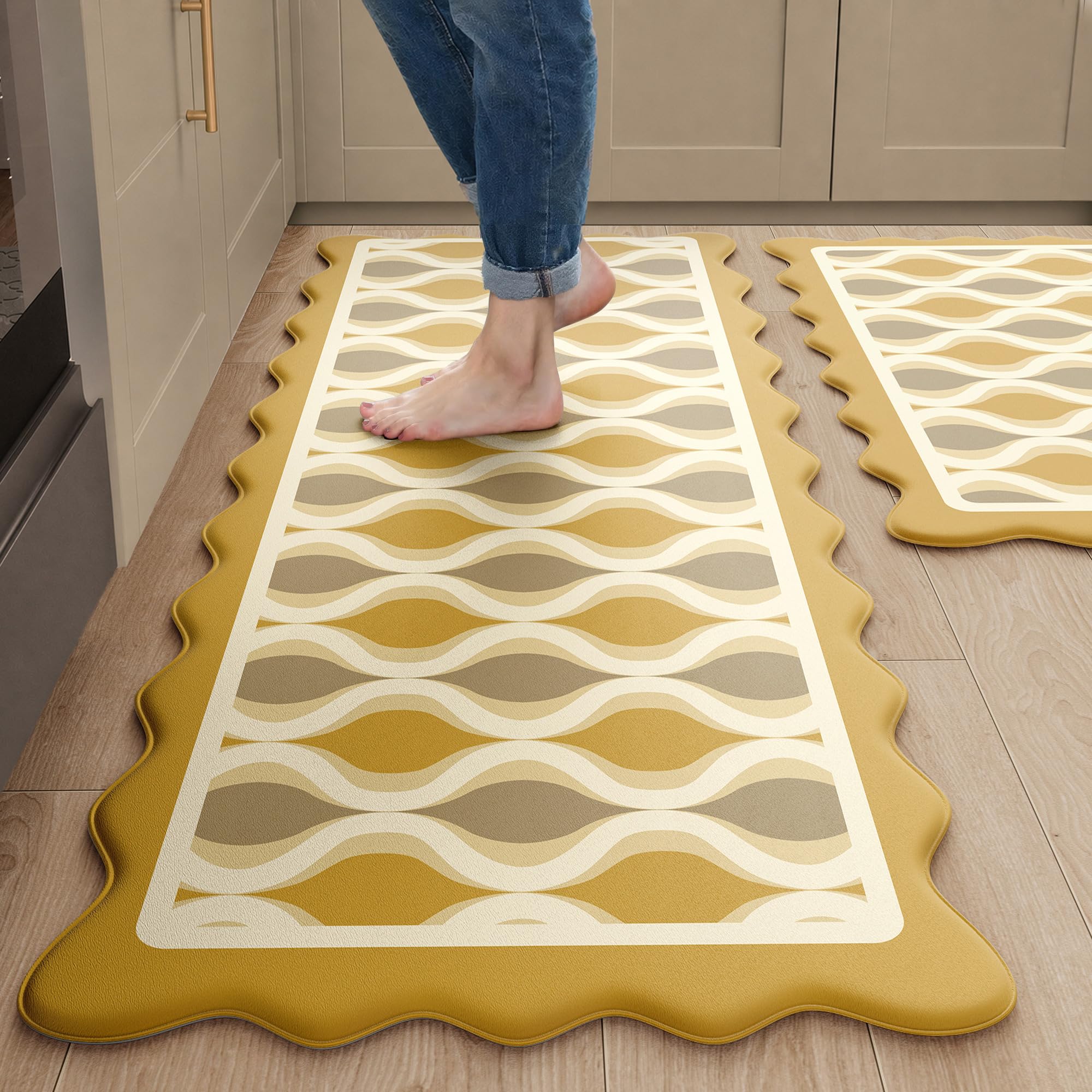 Arenarug Scalloped Kitchen Mats - 2-Piece Set -26