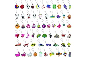 60PCS Cartoon Kids Keychains: Bulk Party Favors for Kids, Collectible Keychains Ball,...