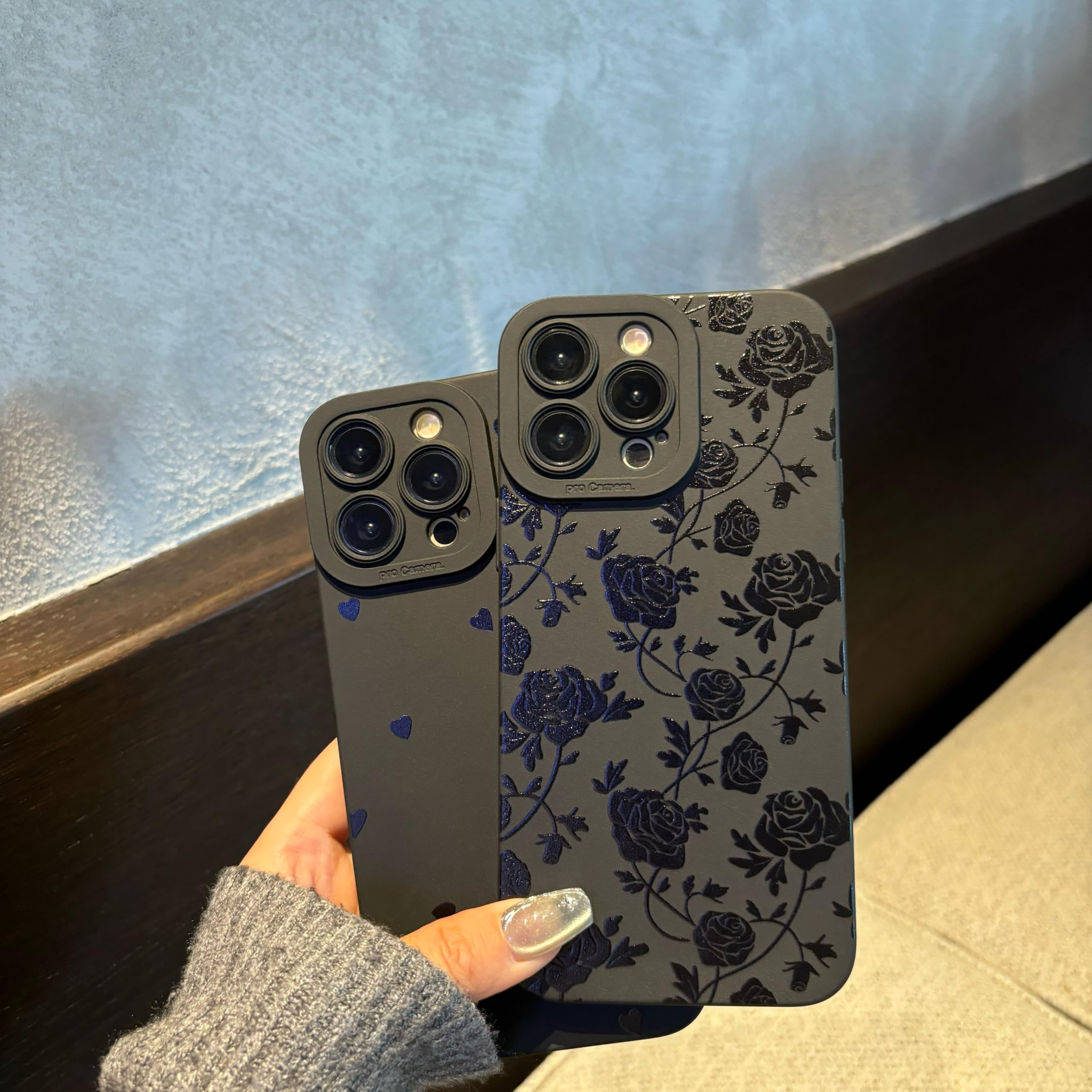 Custodia compatibile con iPhone 12 Pro, con motivo floreale