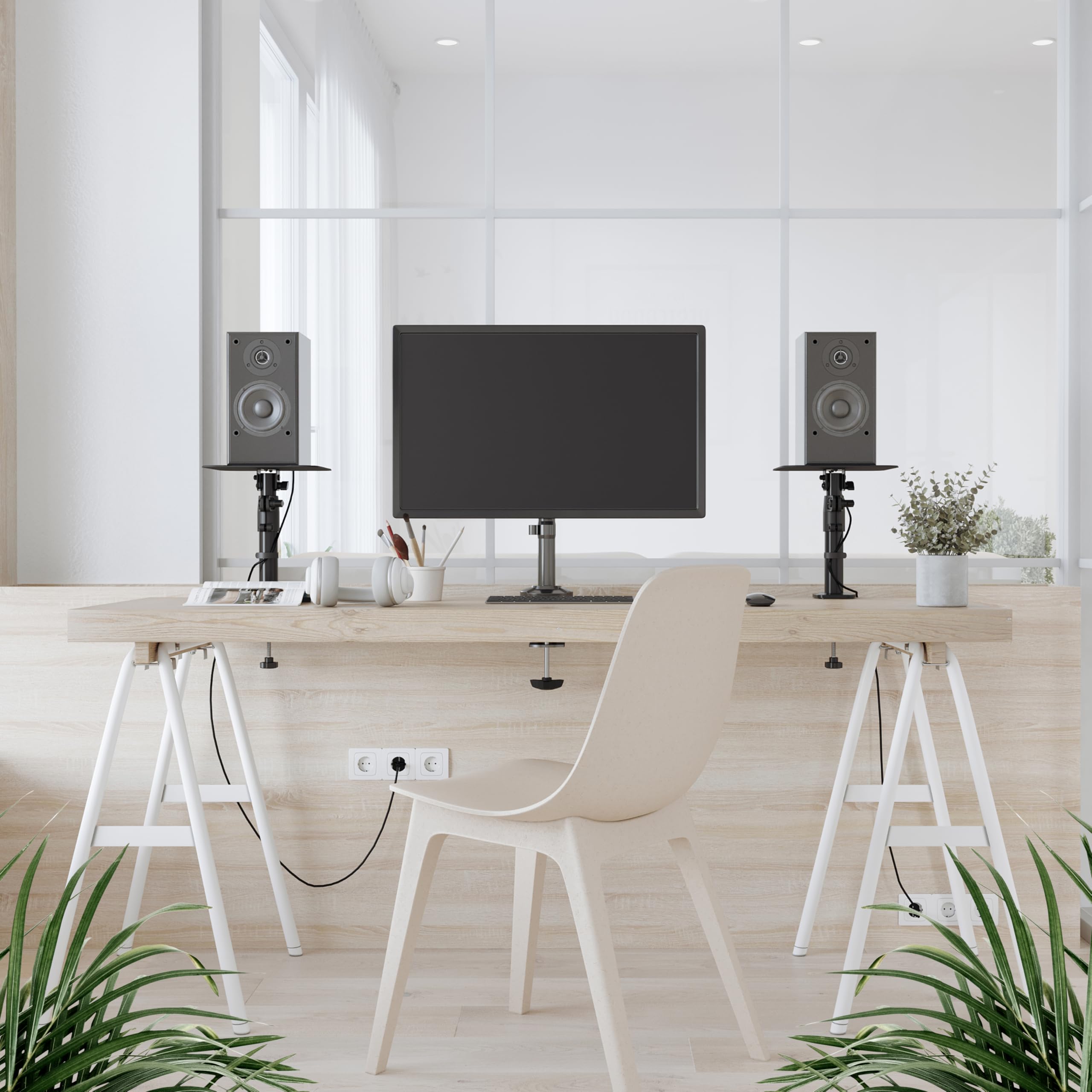 Speakerstandaard bureau - luidsprekerstandaard - set van 2 stuks