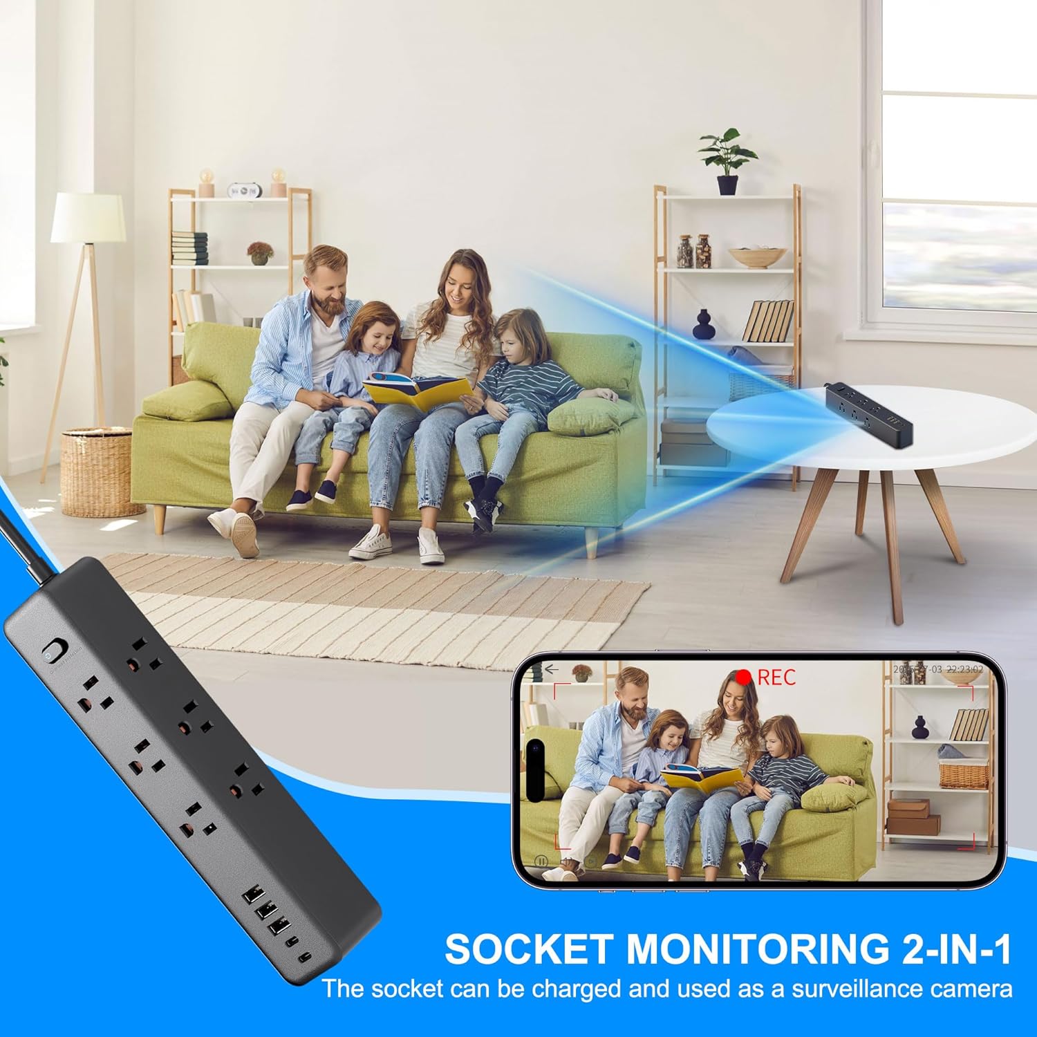 Mini Home Camera - Small Security Cam - Indoor Wireless Cameras - Motion Detection - USB Port