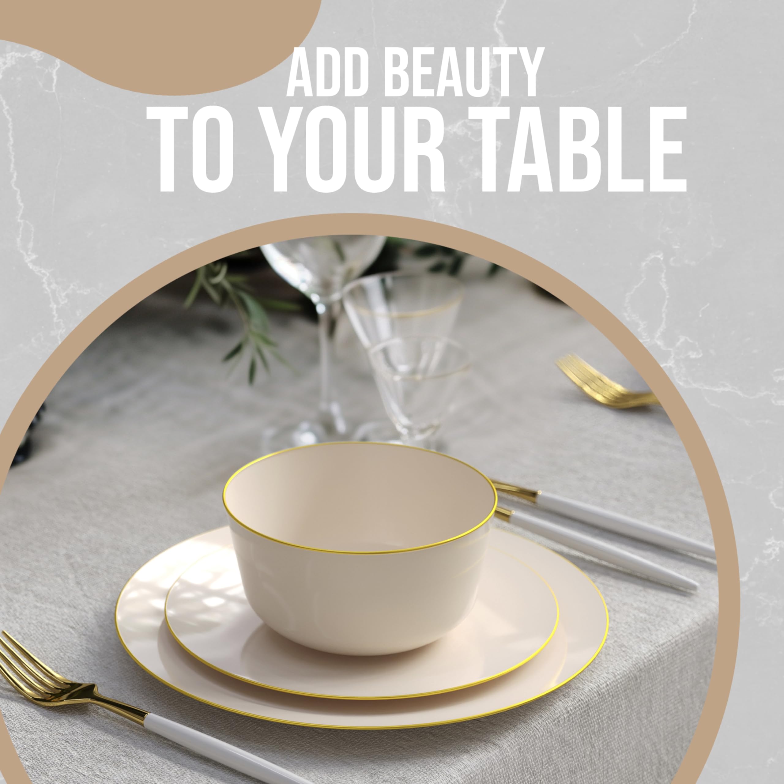 Trendables 24oz Disposable Bowls - Elegant Serving -5