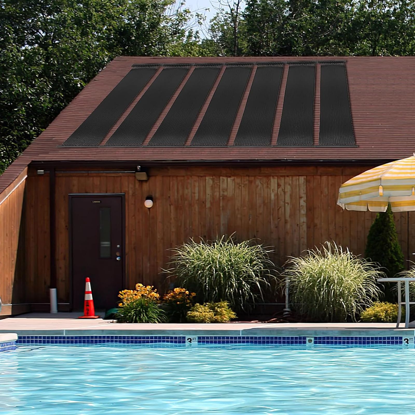 Inicio Piscina Estera Solar Calentadores de Calentador de Piscina Impermeable Esteras calefactoras Almohadilla colectora Solar Calentadores de Agua solares para Piscinas fáciles de Usar