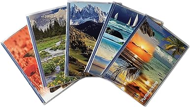 Puntofotoidee 5 Pocket Albums 13 x 19 cm for 200 Photos (40 Photos each) with Memo, Customisable Soft Cover, Space-Saving Clear Photo Albumin, 13 x 19/20 cm