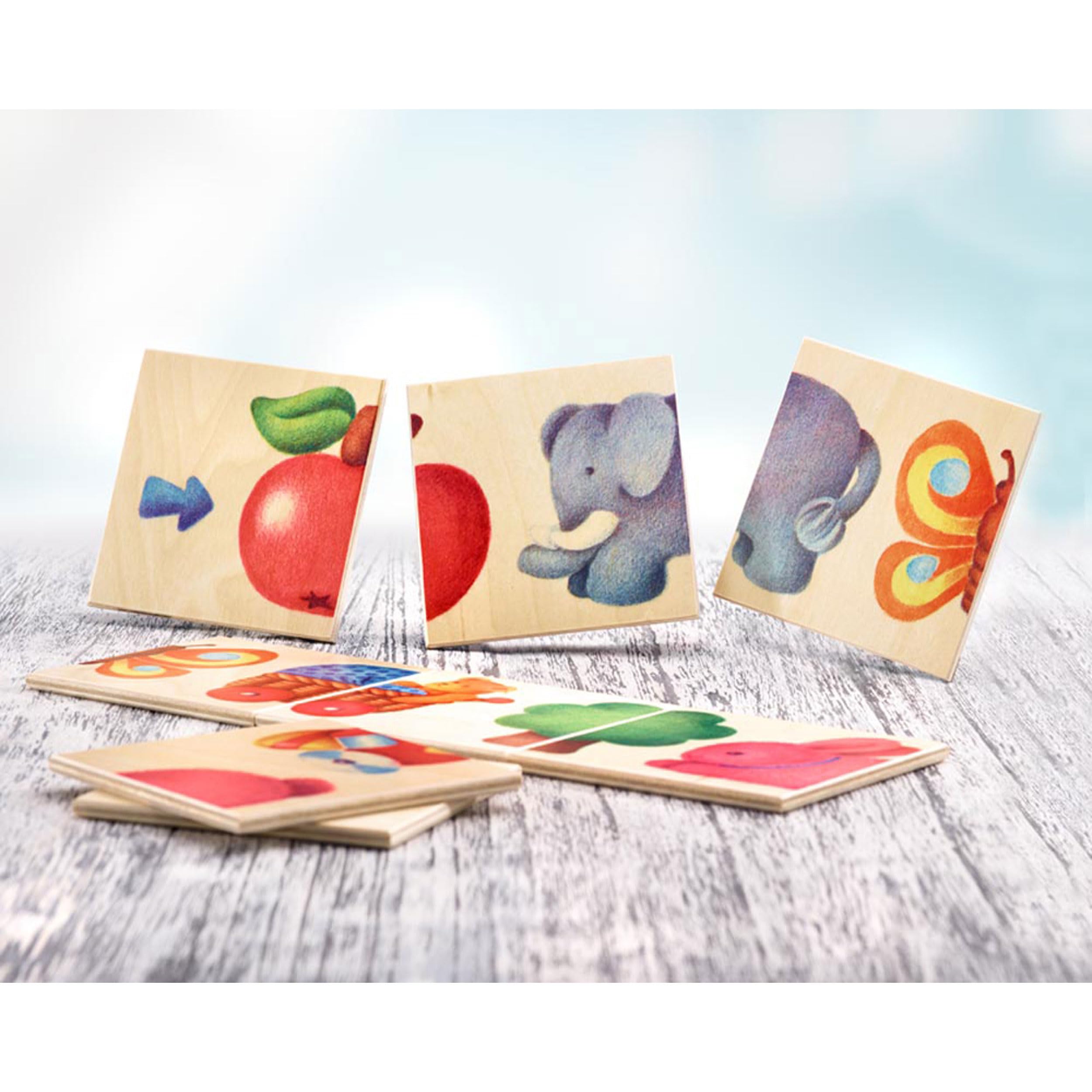 Selecta Holz-Bilderkette – 8-teiliges Legespiel Für Kleinkinder Ab 1 Jahr (Mehrfarbig)