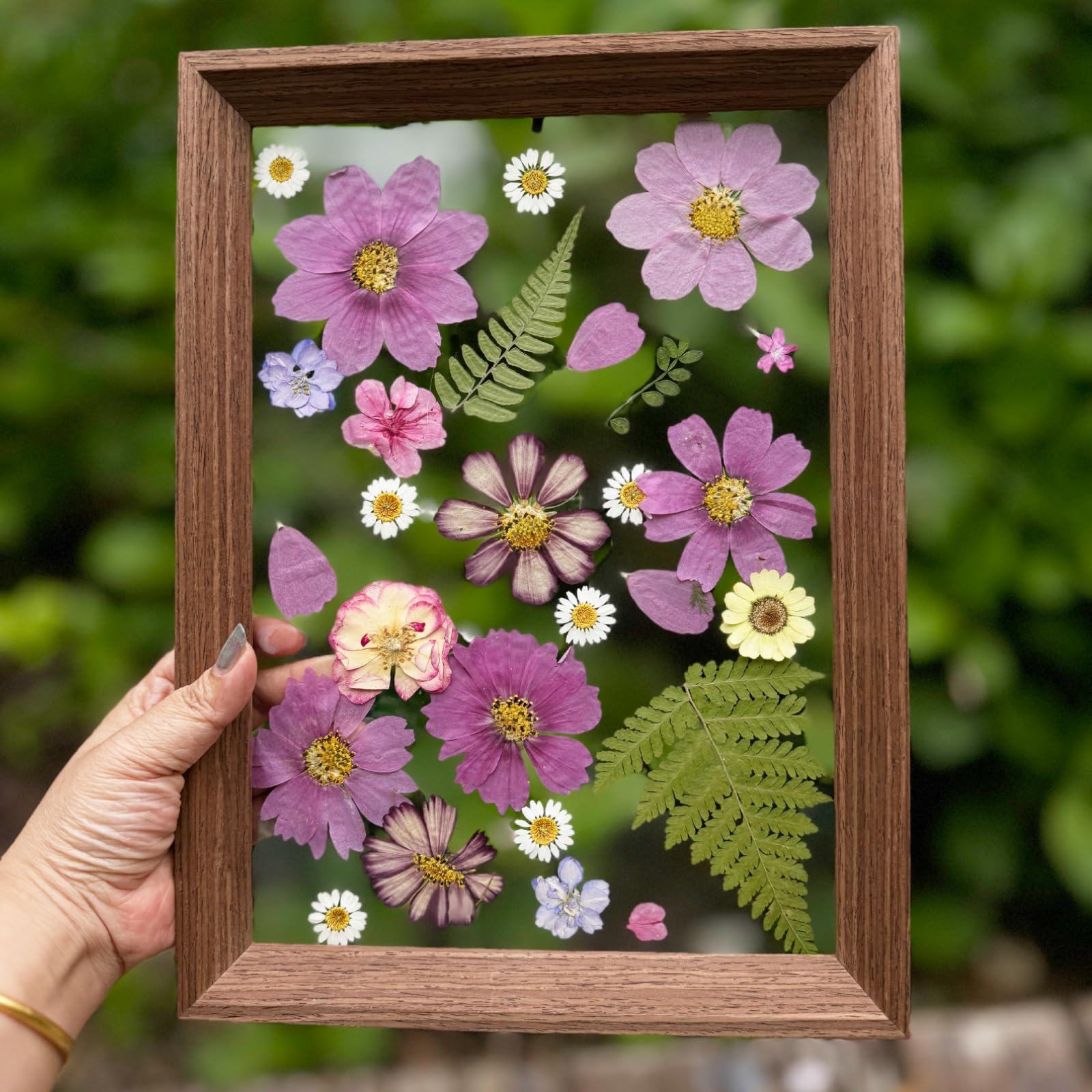 A4 Duże suszone prasowane kwiaty do żywicy, fioletowe, prasowane kwiaty, prawdziwe, suche, naturalne kwiaty, liście, do formowania ciast, świec, etui na telefon, scrapbookingu, DIY, artystyczne