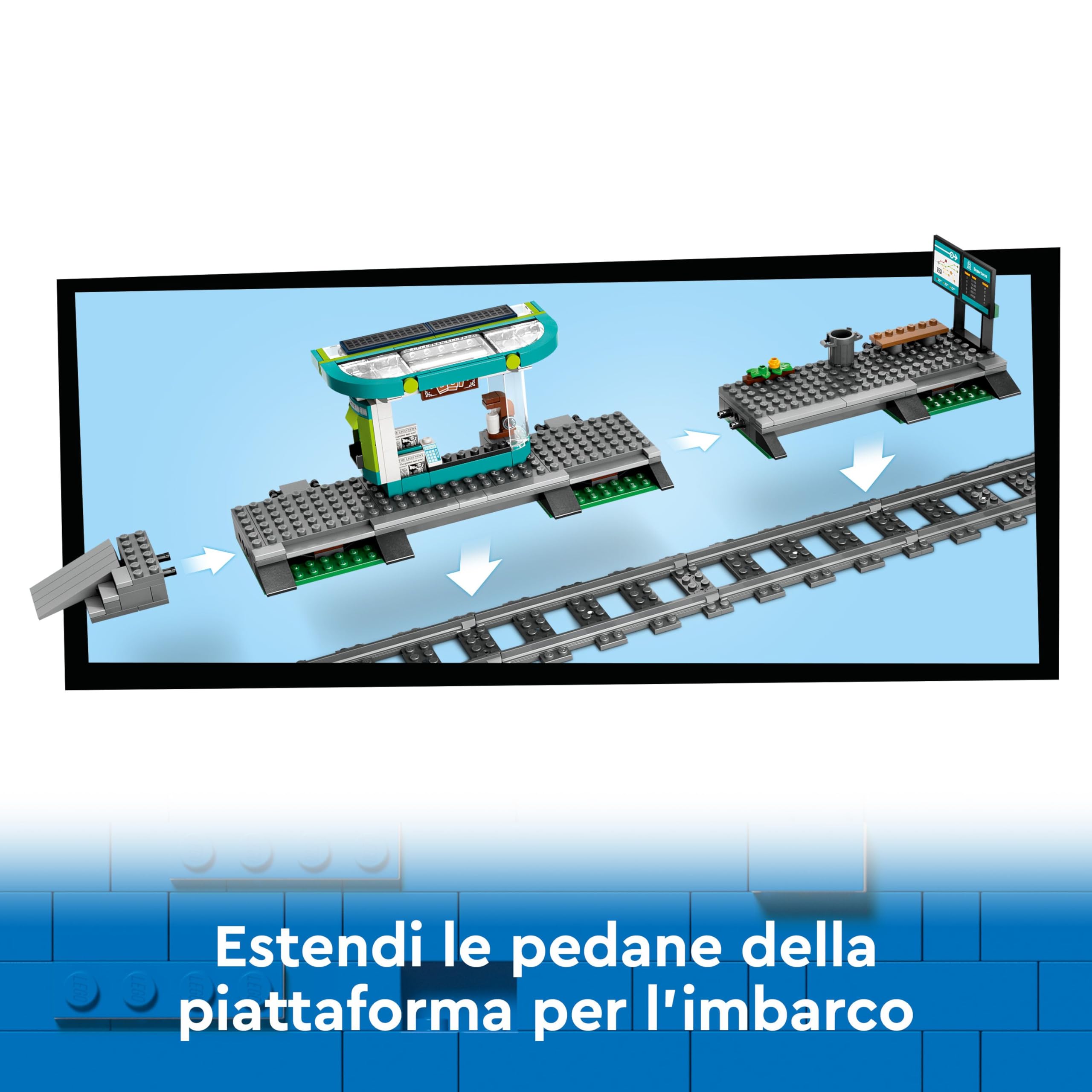 LEGO City Tram e Fermata del Tram, Treno Giocattolo da Costruire con Stazione e Vagoni Ferroviari, Giochi di Ruolo per Bambini e Bambine da 7 Anni in su con Minifigure, Idea Regalo di Compleanno 60423