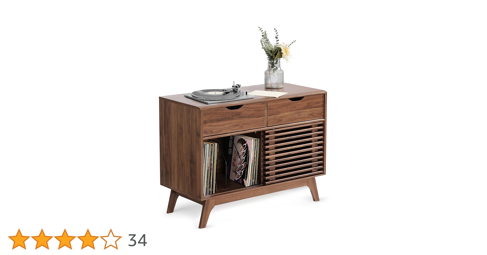 Amazon.co.jp: Houseables レコードプレーヤーキャビネット ビニール