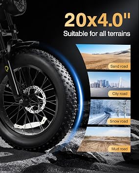 Qlife Electric Bike for Adults/Teens Spark-1800W Peak Motor 20 Fat Tires 20+MPH Electric Dirt Bike, 749-1498Wh Battery Ebike, Dual Suspension Electric Motorcycle, 7-Speed Bicycle(Battery Upgrade)