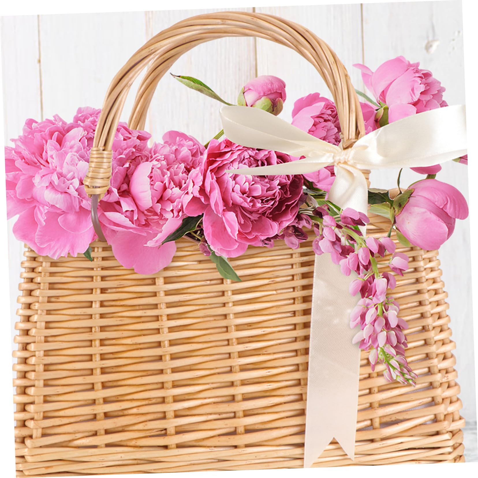 KOMBIUDA Woven Baskets for Storage Large Decorative Basket Wicker for Home Decor