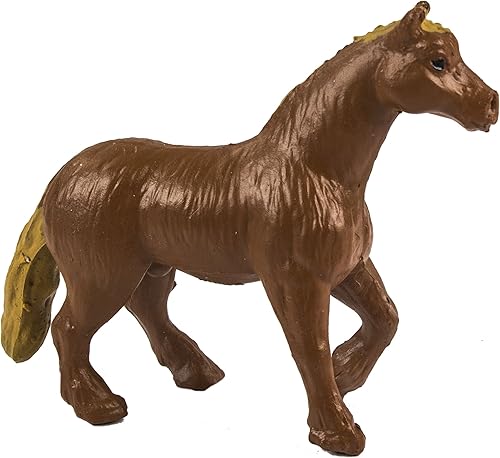 Miniatura 4 de Safari Ltd. Horses TOOB - 12 mini figuras pintadas a mano incluyendo frisón, Haflinger, semental, bahía, castaño, Jutlandia, Trakehner, Clydesdale y