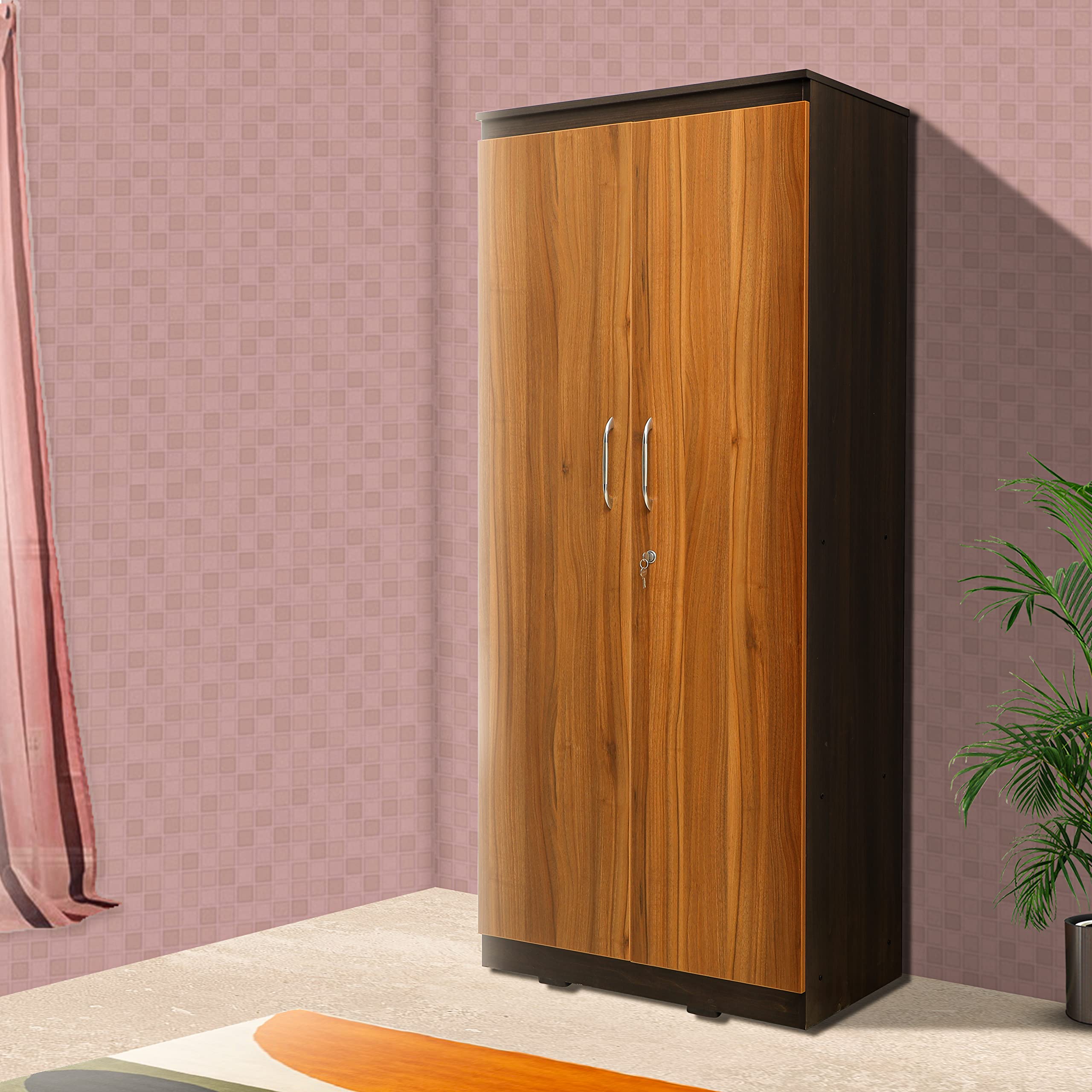 Buy AATHMAN Double Door Nebula Engineering Wood Wardrobe with 01 Drawer