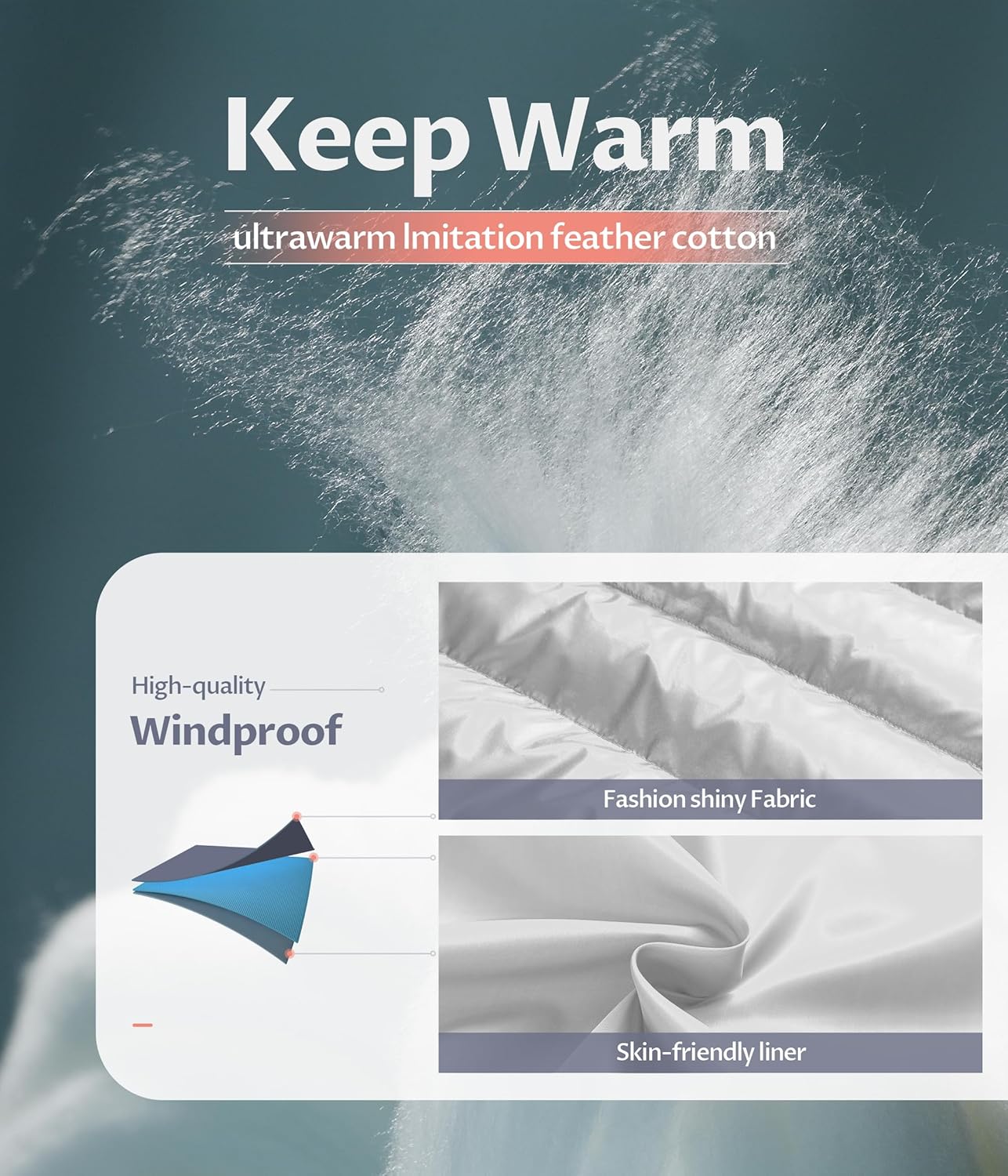 CREATMO US Women's Long Winter Faux Fur Coat Puffer Warm Jacket with Detachable Hood - Image 5