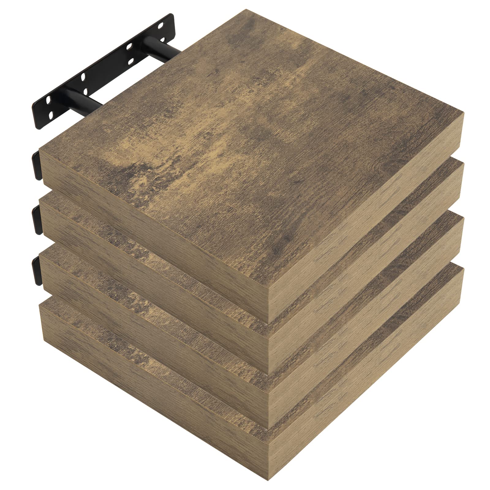 Étagère murale flottante suspendue en MDF lot de 4 pour rangement cuisine et meuble salon