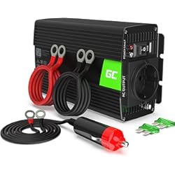Convertidor Dc Dc Para Que Sirve Green Cell 300W/600W 12V a 220V/230V Onda sinusoidal modificada Inversor de Corriente DC AC Power Inverter Transformador de Voltaje para Coche Camion con Puerto USB y Pinzas de conexión a batería