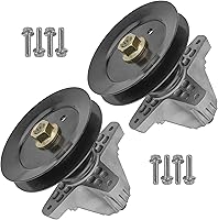 Vista 1 de Caltric Conjunto de 2 husillos de 54 pulgadas para cubierta compatible con Cub Cadet RZT-S54 RZTS54 2014 2015 2016 2017