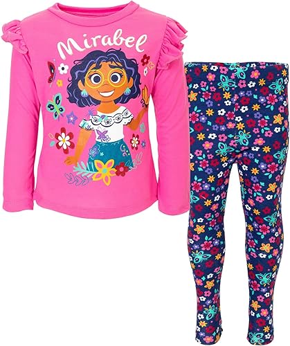 Disney Encanto Mirabel Girls T-Shirt and Leggings Outfit Set Toddler to Little Kid