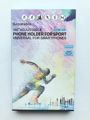 Miniatura 9 de Cikyner Brazalete para correr, giratorio de 360° y soporte de teléfono desmontable para deportes con bolsillo para auriculares/efectivo, se adapta a