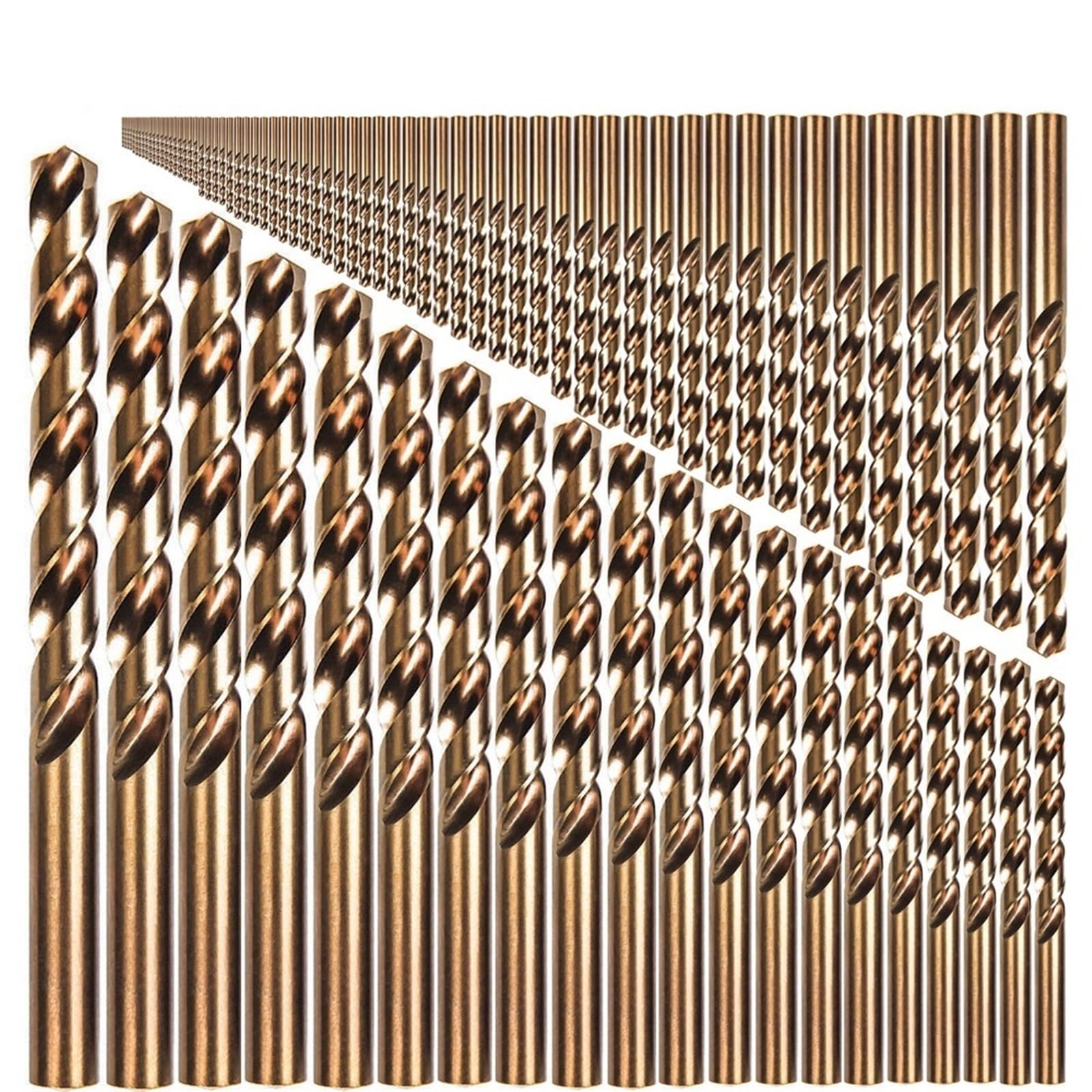 91 brocas métricas M42 de cobalto al 8%, brocas helicoidales HSS de 1 a 10 mm for acero inoxidable y metal duro.
