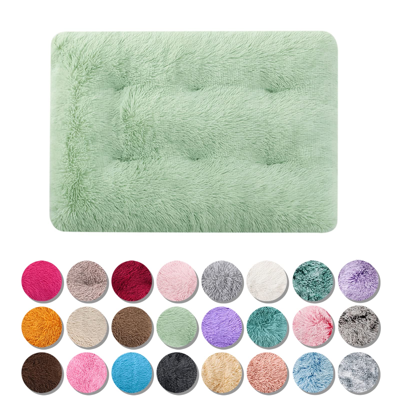 JRUI Cama Perros, Cama para Perros Antimordeduras, Cama Perro Lavable, Cama De Invierno para Perros, Cama de Perro de Felpa Fondo Antideslizante, para Perros Pequeños y Medianos, 55X40CM Verde