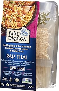 Blue Dragon, Pad Thai, 3 Step Meal Kit, Complete Sauce & Noodle Kit, Authentic Thai Cuisine, Non GMO, No Artificial Flavours, 220g