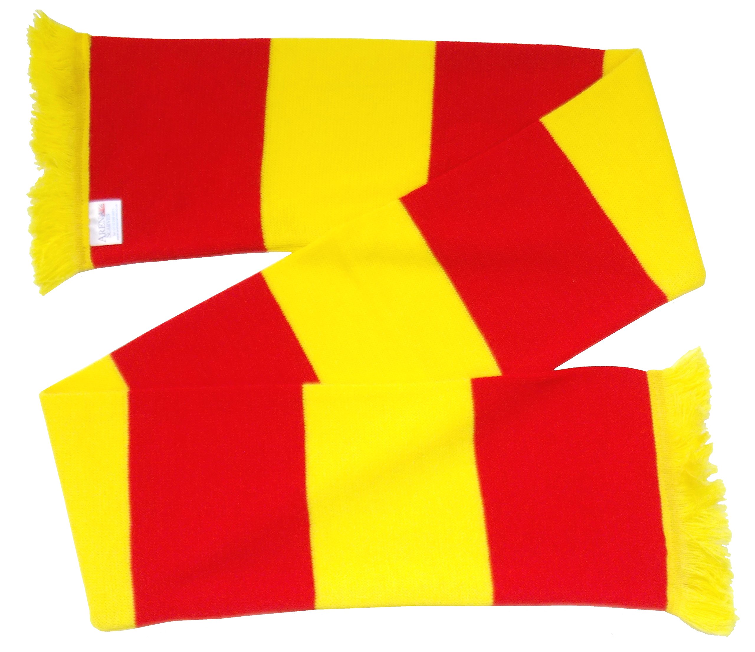 Arena Scarves Red and Yellow Retro Bar Scarf