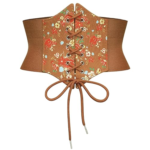 Wedtrend Women's Corset Belt Lace-Up Tied Elastic Waist Belt Renaissance
