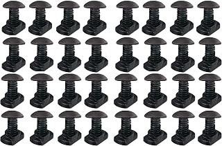 32 Pack M4 T-Nut Metric Camming Screw Replacement Sets Compatible with Standard Rail Systems, with Thread Locking Screws, Allen Wrench and Nuts(32 x Screws, 32 x Nuts and 3 x Wrench)