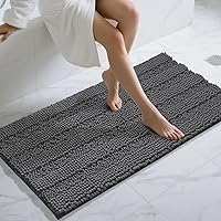 Vista 41 de Yimobra Tapetes de baño lavables, de chenilla súper suave y absorbente, para suelo y alfombra, de secado rápido, antideslizante, para bañera y Beige