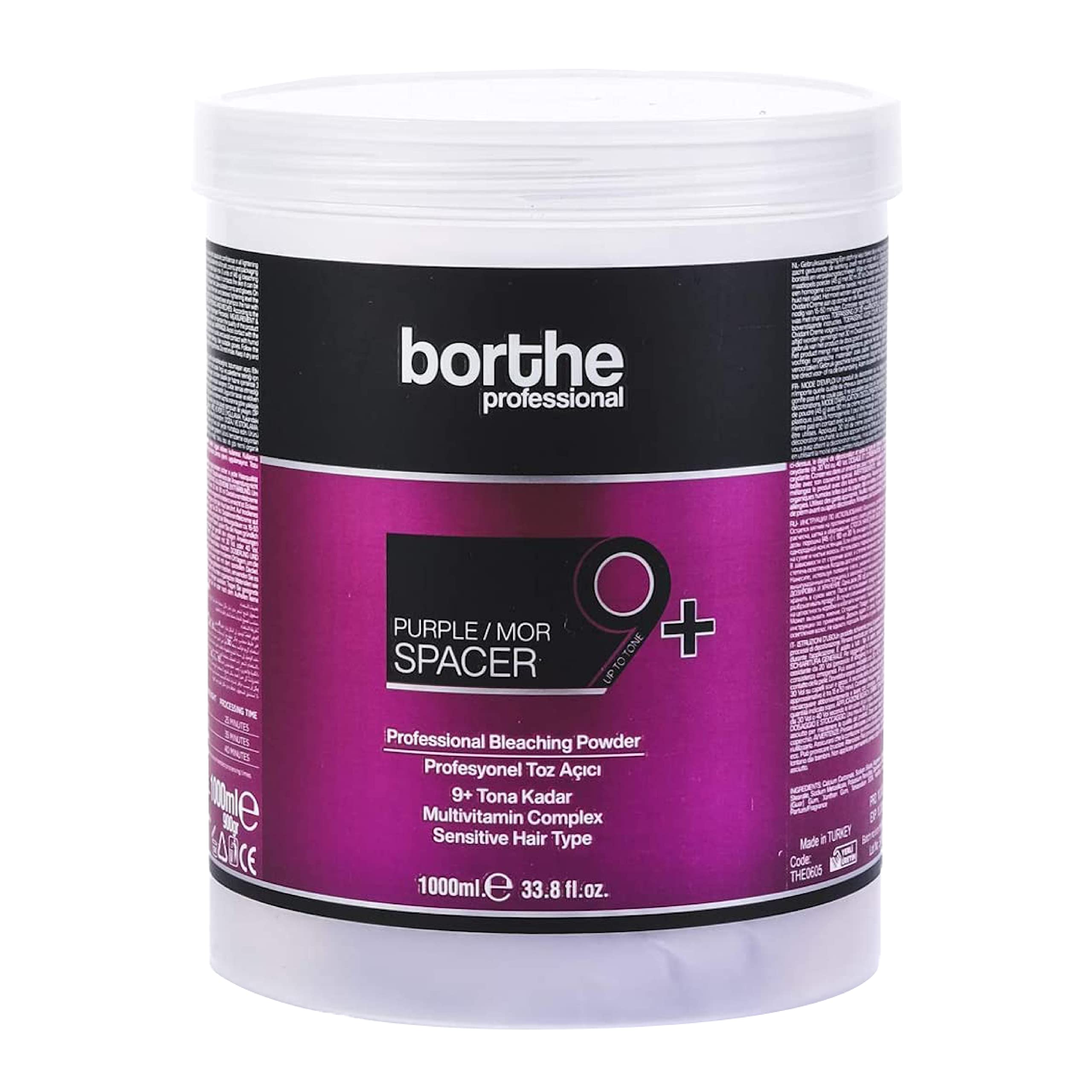 Professional SPACER Rapid Blonde Dust Free Powder Bleach 1000g - PURPLE 9+ Levels