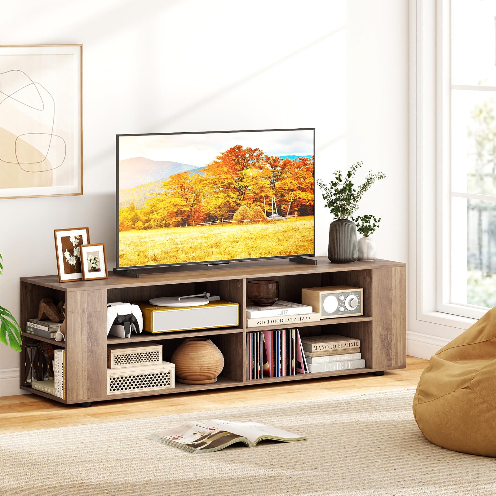 Amazon.com: Gianetx Modern TV Stand for TVs up to 65 Inch, Wooden