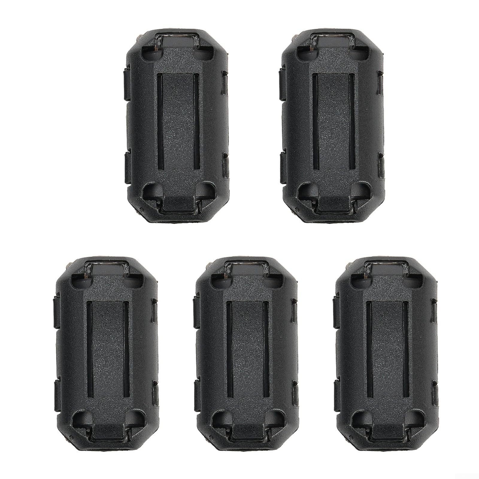 5 Pieces Toroidal Core Ferrite Bead Clip Choke,Noise Filter Set 5X3.5/5/7/9/13mm For Computers, Audio Equipment,Copiers,Fax Machines(7mm)