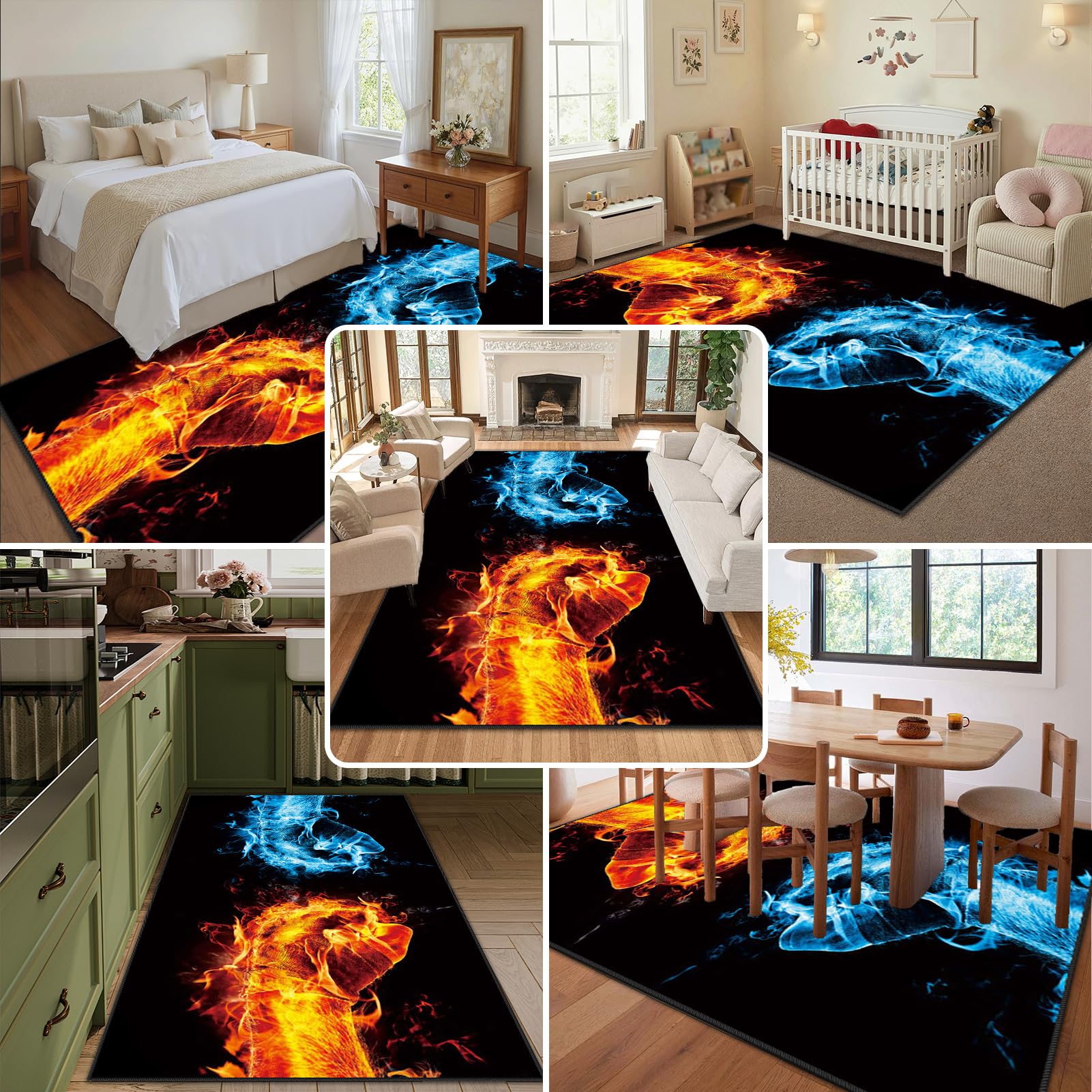 Tapis de Chaise Gaming Decoration Absorbant Eau 140 x 180 cm