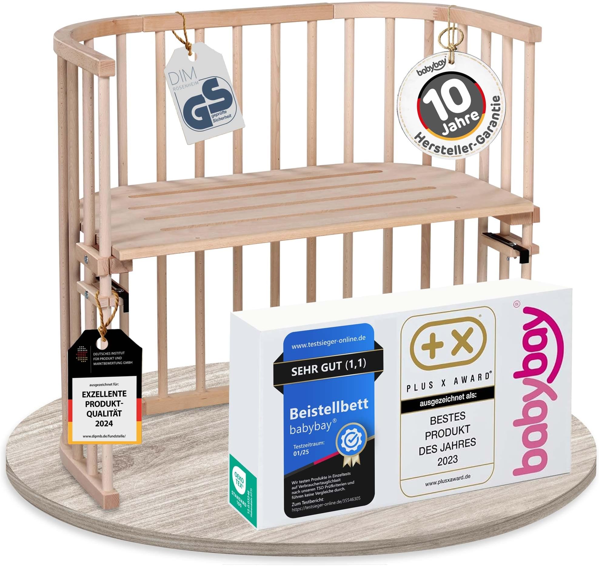 Original Bedside Sleeper Cot, Natural Untreated