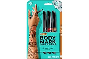 BIC BodyMark Temporary Tattoo Marker, Versatile and Vibrant Henna Vibes