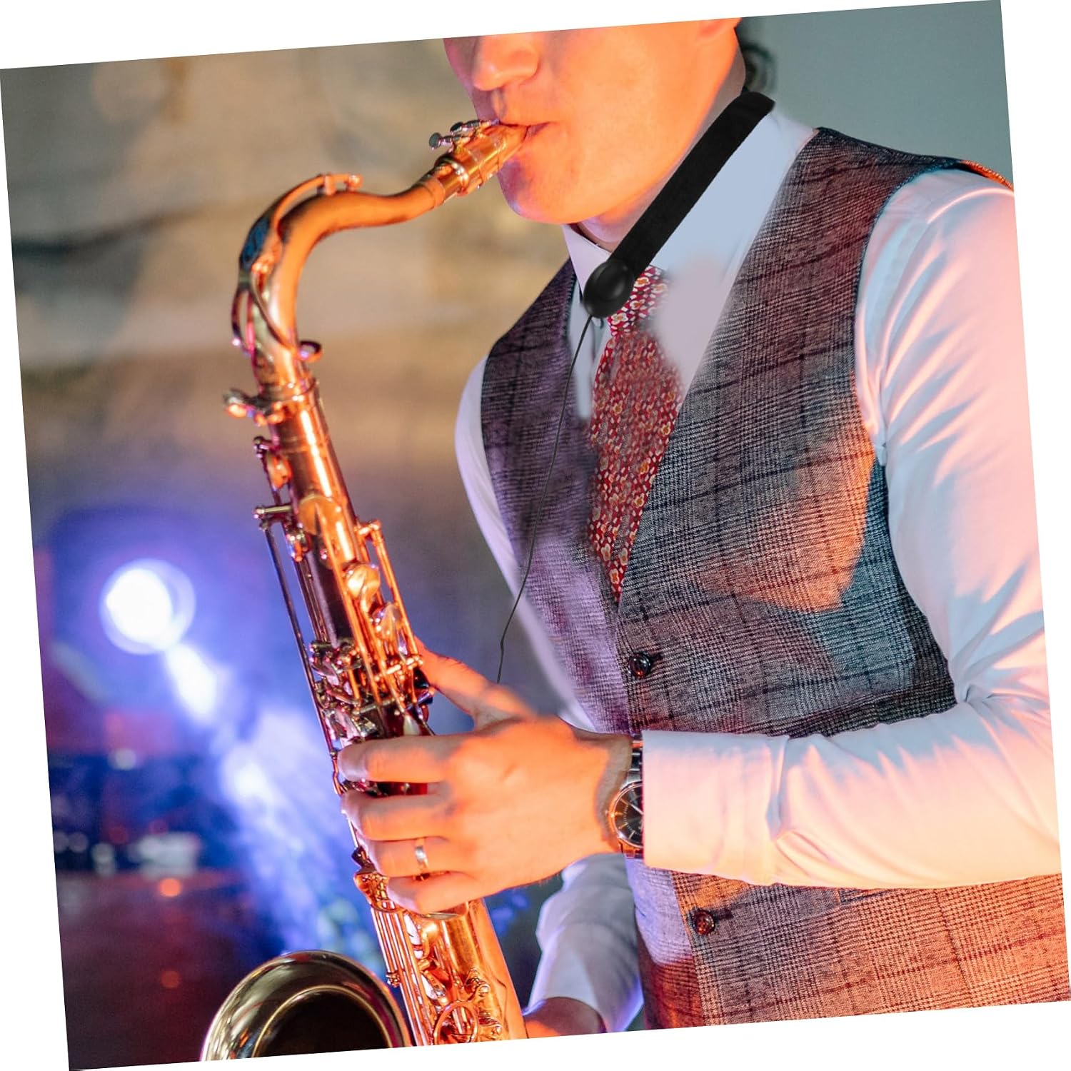 Alto Saxophone Neck Strap Adjustable Clarinet Strap for Woodwind Instruments Comfortable Fit for Extended Wear Lightweight and Portable Design for Beginners and Musicians