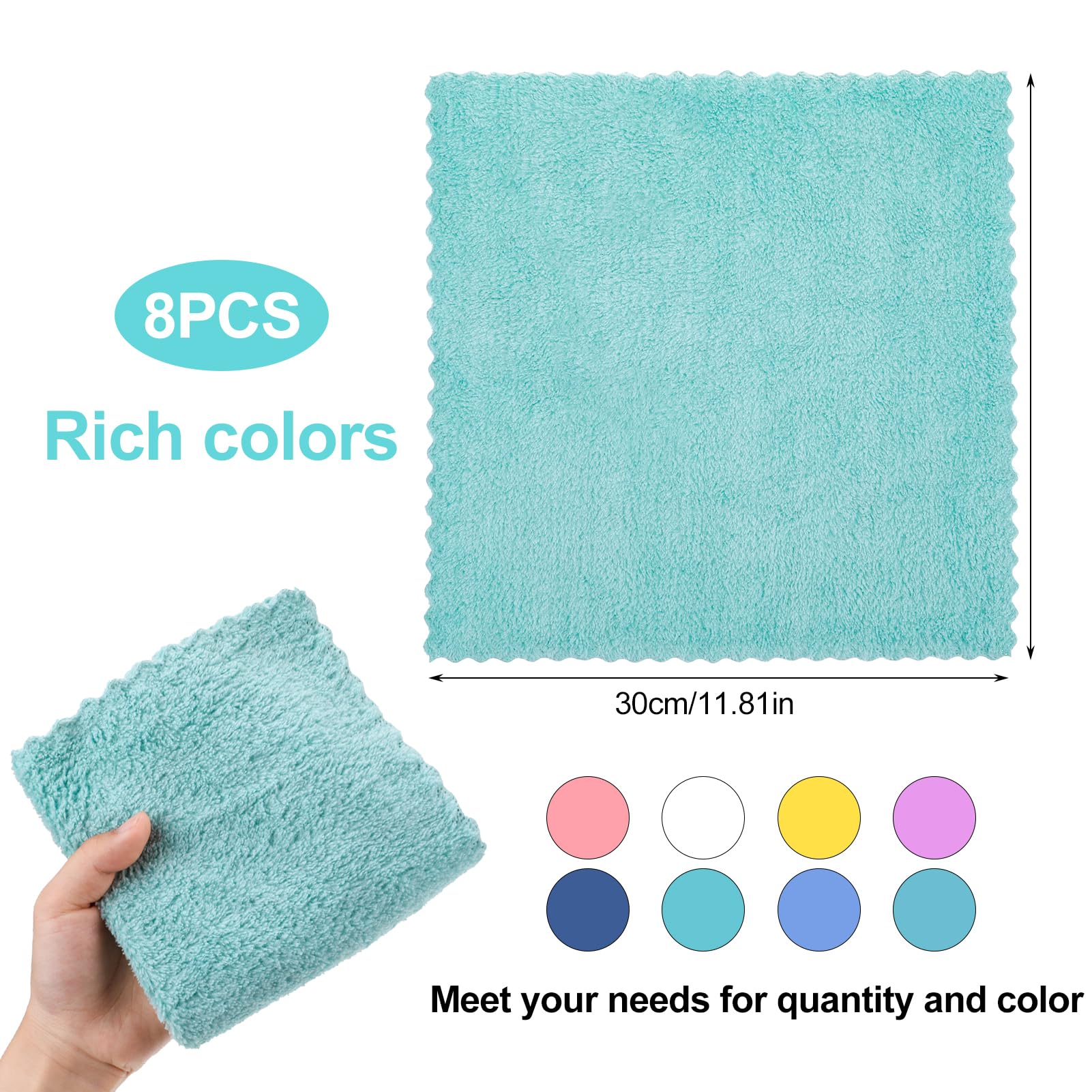 Radsocken 8 Pack Flannel Face Cloth - Image 3