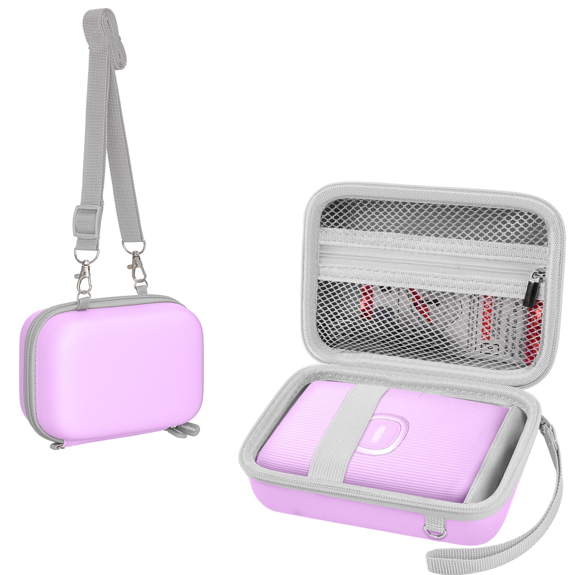 Leayjeen Travel Carrying Case Compatible with Fuji Instax Mini Link Smartphone Printer for Mobile Printers and Accessories -Purple(Case Only)
