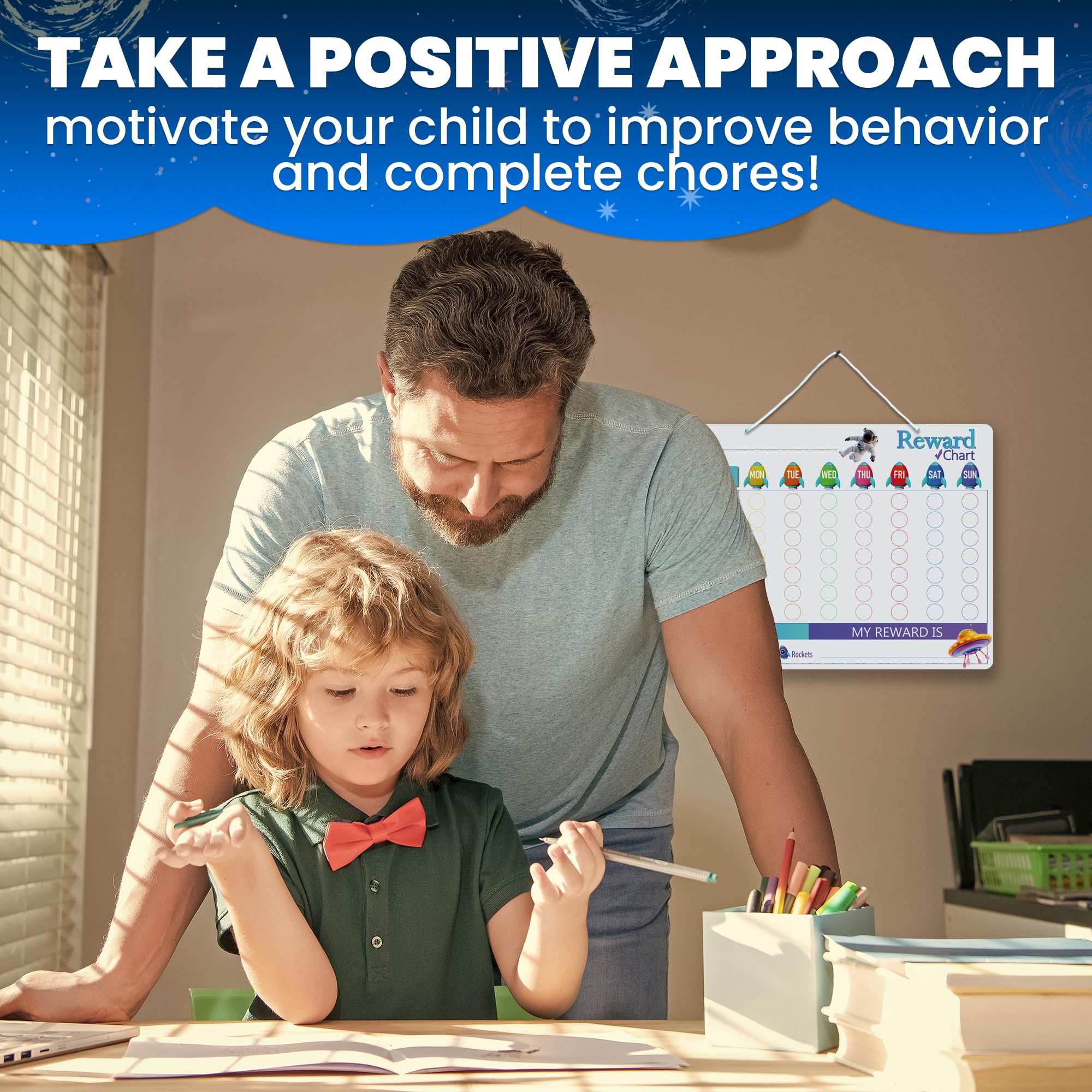 Snapklik.com : Magnetic Behavior Chore Chart For Kids At Home - Blue ...