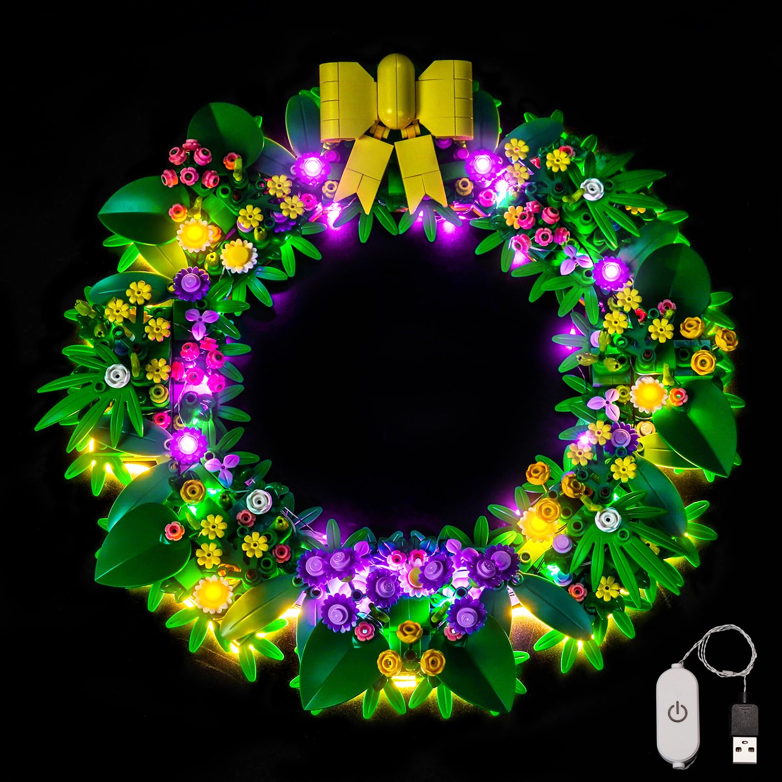Light Kit Compatible with Lego 40957 Spring Wreath (No Model), Decoration Lighting Set Compatible with Lego Spring Wreath Building Blocks Model — image 1