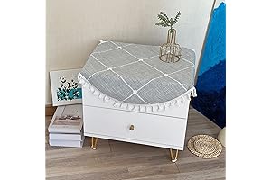 Grey Lattice Dust-Proof 24" Round Small Table Cover